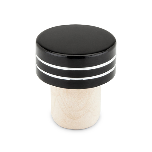 Black Metallic Bottle Stoppers