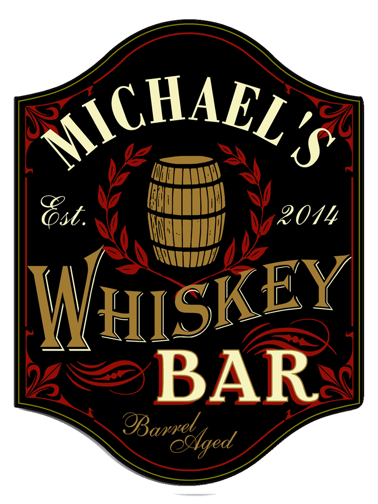Personalized Whiskey Bar Sign