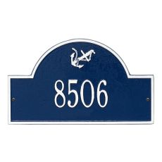 Personalized Anchor Arch Plaque, Blue / White