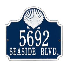 Personalized Conch Plaque, Blue / White