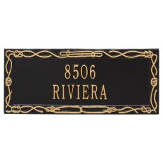 Personalized Sailor'S Knot Plaque, Black / Gold