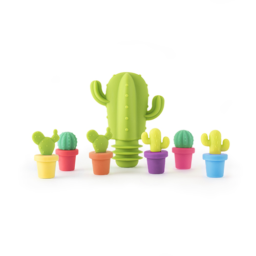 Cactus Stopper And Charm Set Zoo (Set of 6 )