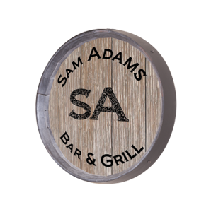 Personalized Large Two Initials Barrel Sign