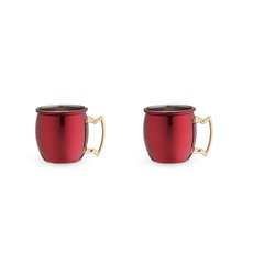 Rustic Holiday: Red Moscow Shot Mug Set By Twine (Set of 2)
