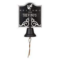 Personalized Anchor Bell Welcome Plaque, Blue / White