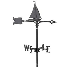 30" Sailboat Weathervane, Black