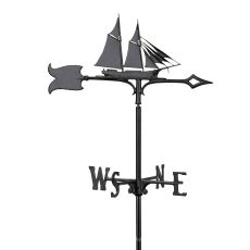 30" Schooner Weathervane, Black