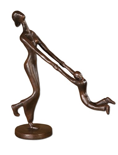 Uttermost At Play Mother & Child Sculpture