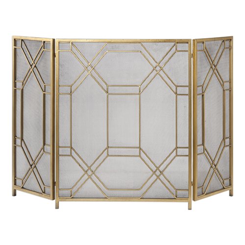 Uttermost Rosen Gold Fireplace Screen