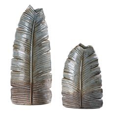 Uttermost Invano Leaf Vases S/2