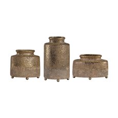 Uttermost Kallie Metallic Golden Vessels S/3