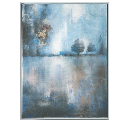 Uttermost Lake At Dusk Hand Painted Art