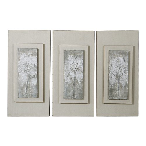 Uttermost Triptych Trees Hand Painted Art Set/3
