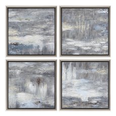 Uttermost Shades Of Gray Hand Painted Art S/4