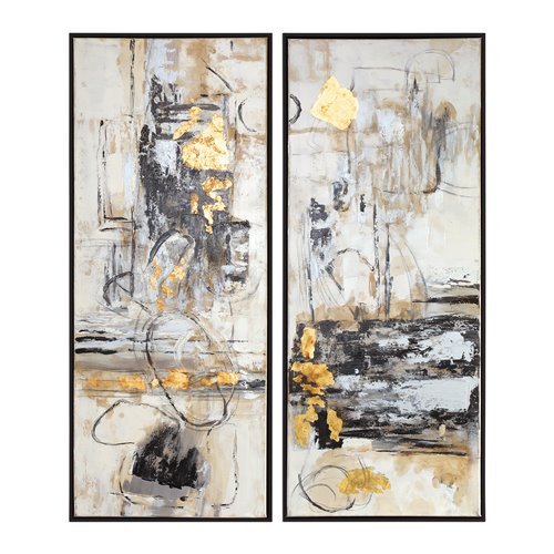 Uttermost Life Scenes Abstract Art S/2