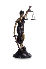 Bronze Lady Justice Sculpture on a Marble Base