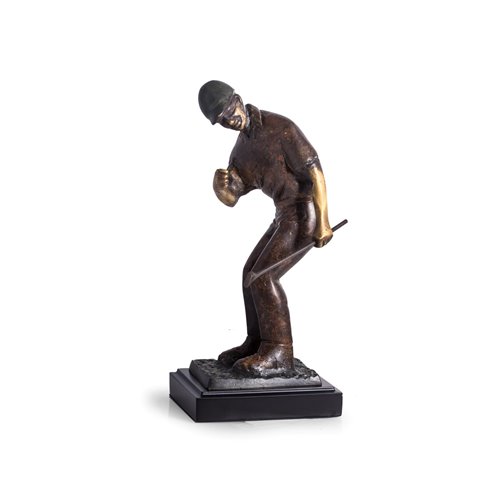 Nice Putt Golfer Brass Sculpture