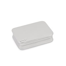 Nickel Plated Rectangular Pill Box with Divider