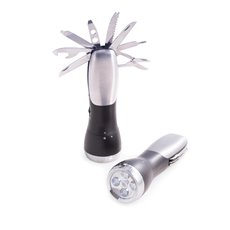 Multifunctional Brushed Stainless Steel Travel Screwdriver and Tools Kit, Canvas Belt Carrying Case