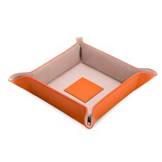 Orange Lizard Leather Snap Valet with Pig Skin Leather Lining