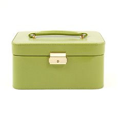 Lime Green Lizard Debossed Leather Jewelry Box
