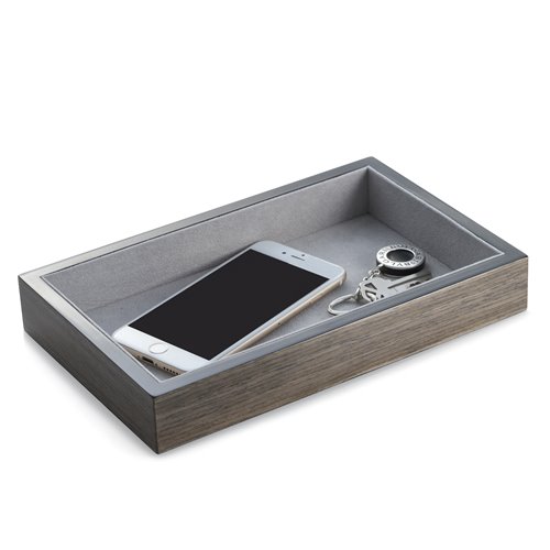 Lacquered Ash Wood Open Face Valet Tray