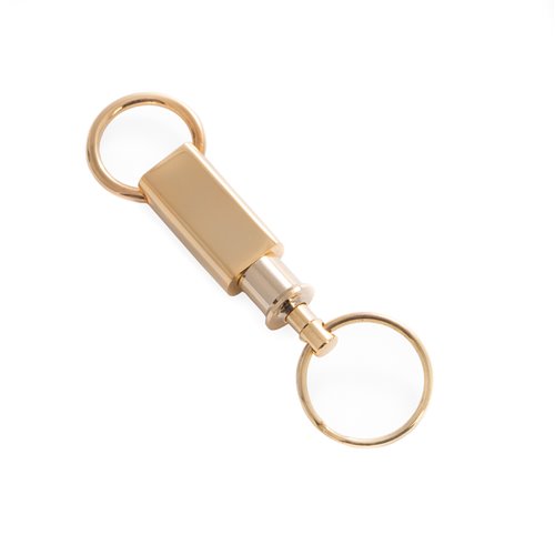 Gold Plated Two Piece Valet Key Ring