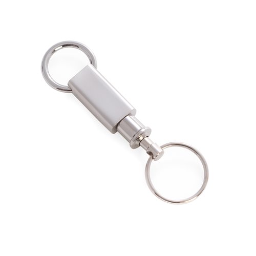 Silver Plated Two Piece Valet Key Ring