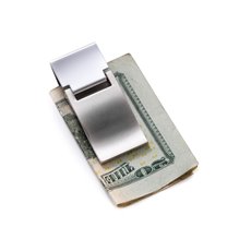 Silver Plated Hinged Money Clip