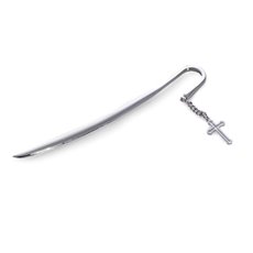 Silver Plated Bookmark Cross Charm