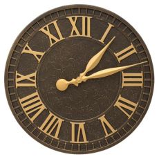 Geneva 16" Indoor Outdoor Wall Clock, Coastal Green