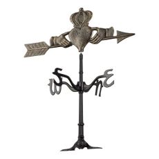 Claddagh Rooftop Weathervane, Black Gold