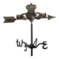 Claddagh Garden Weathervane, Black Gold