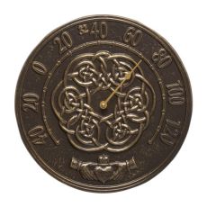 Irish Blessings 12" Indoor Outdoor Wall Thermometer, French Bronze