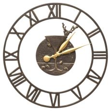 Martini Floating Ring 21" Indoor Outdoor Wall Clock , French Bronze