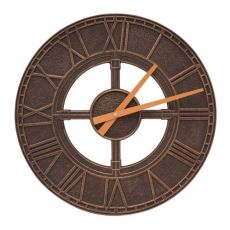 Hera 16" Indoor Outdoor Wall Clock, Oil Rubbed Bronze