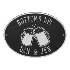 Personalized Beer Mugs Plaque, Black / Silver
