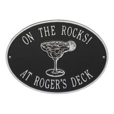 Personalized Margarita Plaque, Black / Silver