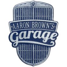 Car Grille Garage Plaque, Dark Blue/Silver, Dark Blue/Silver