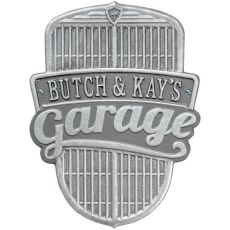Car Grille Garage Plaque, Pewter/Silver, Pewter/Silver