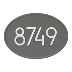 Hawthorne Modern Personalized Wall Plaque, Pewter/Silver