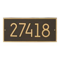 Hartford Modern Personalized Vertical Wall Plaque, Aged Bronze