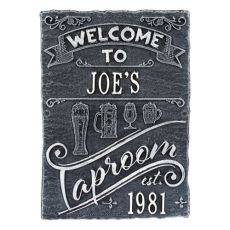 Custom Tap Room Brew Pub Plaque, Antique Brass