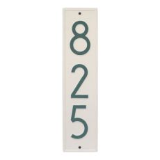 Delaware Modern Personalized Vertical Wall Plaque, Pewter / Silver