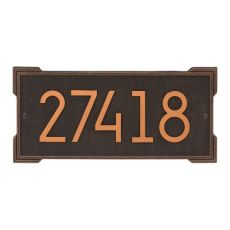 Roanoke Modern Personalized Wall Plaque, Aged Bronze