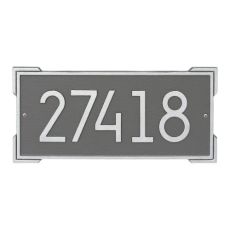Roanoke Modern Personalized Wall Plaque, Black/Silver