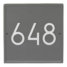 Square Modern Personalized Wall Plaque, Black/Silver
