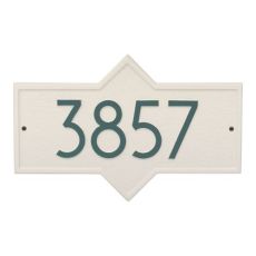 Hampton Modern Personalized Wall Plaque, White/Black