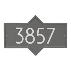 Hampton Modern Personalized Wall Plaque, Black/Silver