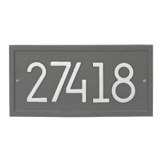 Rectangle Modern Personalized Wall Plaque, Black/Silver